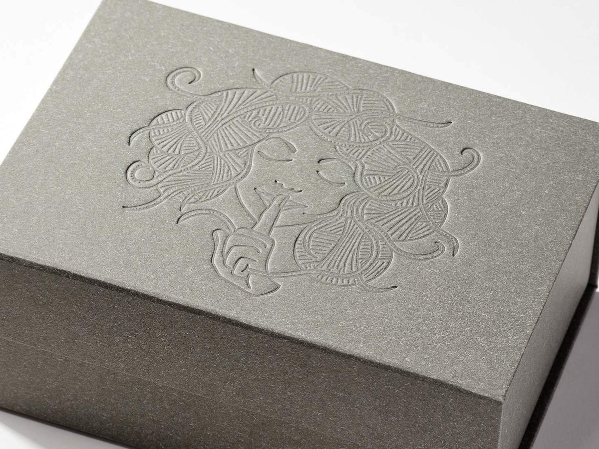 Naked Grey ® Gift Box with Custom Debossed Design to Lid