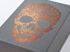 Naked Gray Gift Box with Custom Printed Copper Foil Design