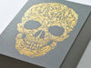 Naked Gray Folding Gift Box with Custom Printed Gold Foil Design