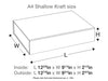 Natural Kraft A4 Shallow Gift Box Assembled Size in Inches