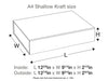 Natural Kraft A4 Shallow Gift Box Sample Assembled Size in Inches