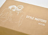 Natural Kraft Gift Box with Custom White Printed Design