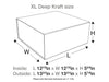 Natural Kraft XL Deep Gift Box Assembled Size in Inches