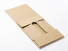 Natural Brown Kraft Folding Gift Box Open Flat