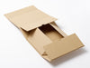 Natural Kraft Folding Gift Box part assembled showing inner flaps
