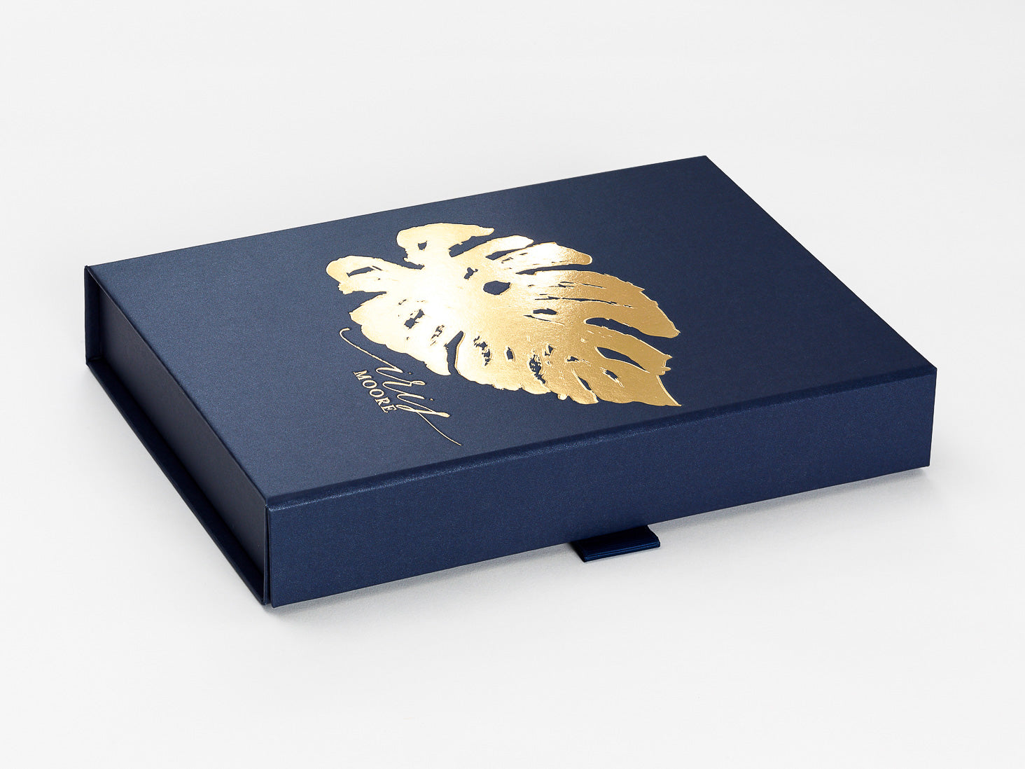 A6 Navy Gift Boxes – Luxury Magnetic Packaging | Foldabox® USA