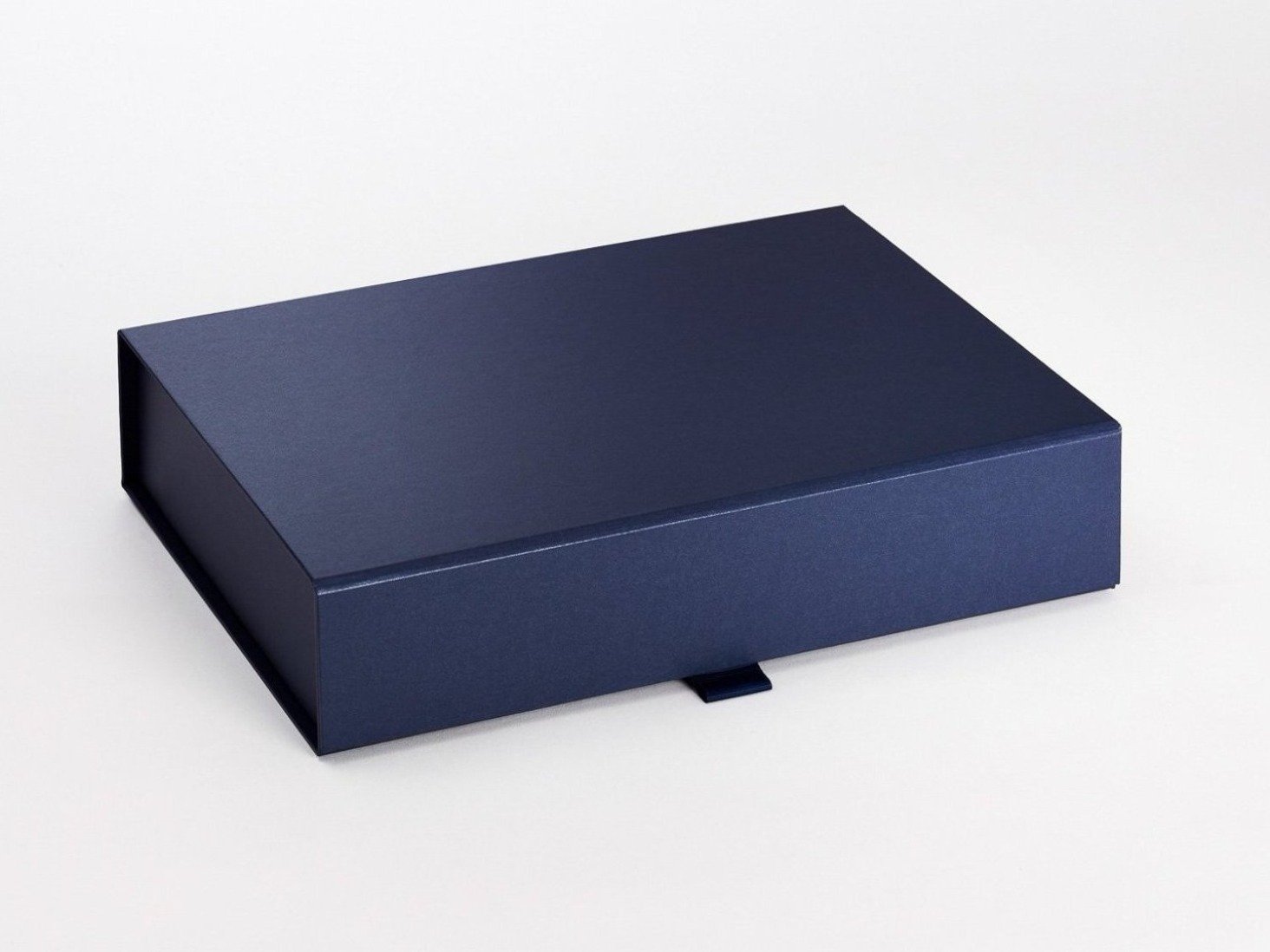 A4 Shallow Navy Blue Folding Gift Box with Pearl Lustre finish