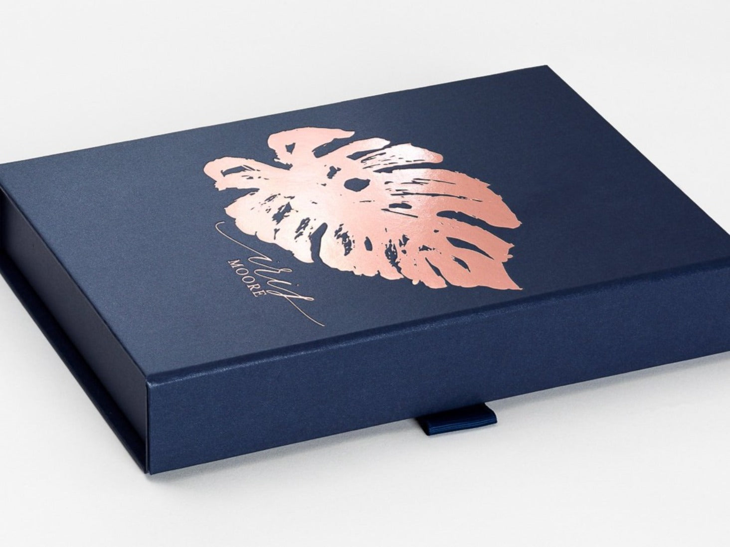 A6 Navy Gift Boxes – Luxury Magnetic Packaging | Foldabox® USA