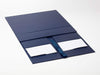 Navy Blue A3 Deep Gift Box Sample Supplied Flat with Ribbon