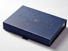 Navy Blue Gift Box with Custom Debossed and Foil Logo