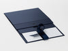 Navy Blue Folding Gift Box Supplied Flat with Ribbon