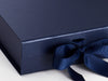 Navy Blue Medium Gift Box Sample Ribbon Detail
