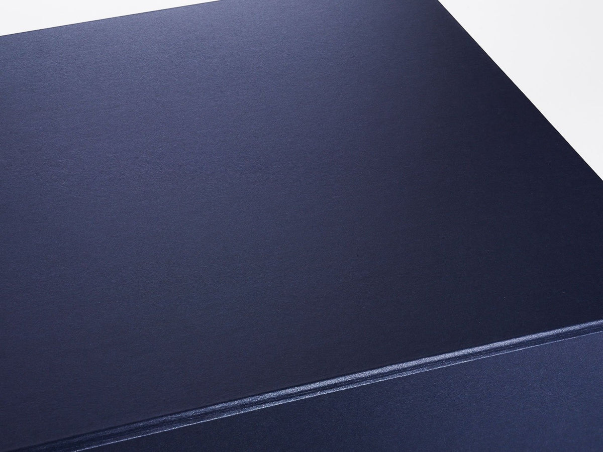 Navy Blue Folding Gift Box Paper Close Up