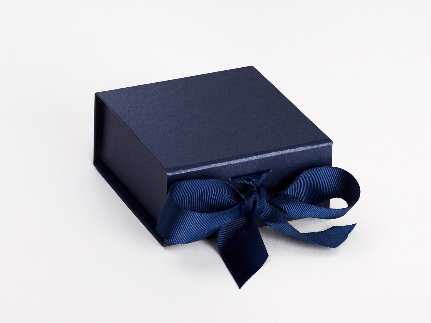 Small Navy Blue Gift Box Ideal for Jewelry Packaging from Foldabox USA