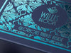 Navy Blue Gift Box with Turquoise Foil Printed Design