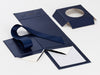 Navy Blue Small Cube Folding Gift Box Sample Supplied Flat with Insert