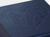 Navy Blue Gift Box with custom Debossed logo to lid