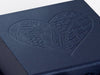 Navy Blue Large Cube Folding Gift Box with Custom Debossed Design