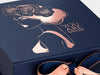Navy Blue A5 Deep Gift Box with Custom Printed Rose Gold Design