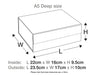 Pale Blue A5 Deep Gift Box Sample Assembled Size in Centimeters