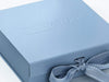 Pale Blue Gift Box with Custom Debossed Logo