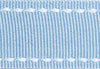 Pale Blue with White Saddle  Stitched Edge Sample Ribbon