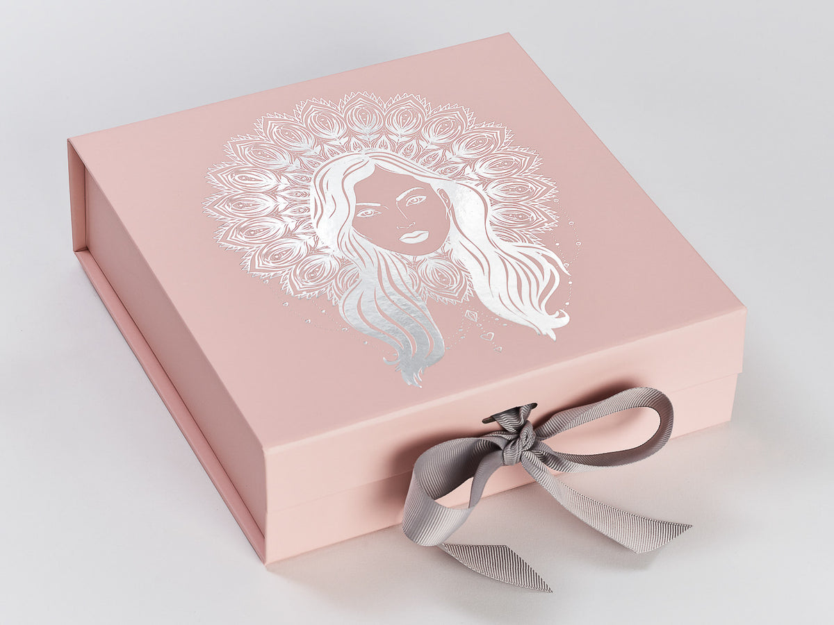 Pale Pink Large Gift Boxes with changeable ribbon