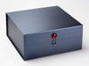 Pewter XL Deep Gift Box with Ruby Gemstone Closure