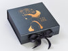 Pewter Folding Gift Box with Custom Gold Foil Design