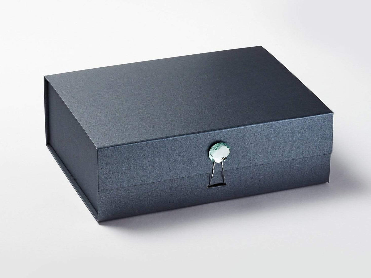 Pewter Gift Box with Mint Green Tourmaline Gemstone Closure