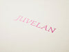 Custom Pink Foil Logo Printed onto Lid of Ivory Gift Box from Foldabox USA