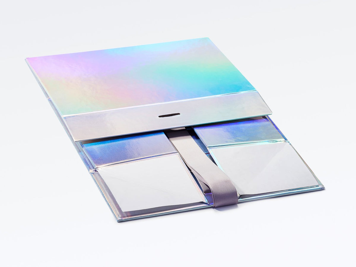 Rainbow A5 Deep Gift Box Supplied Flat with Ribbon