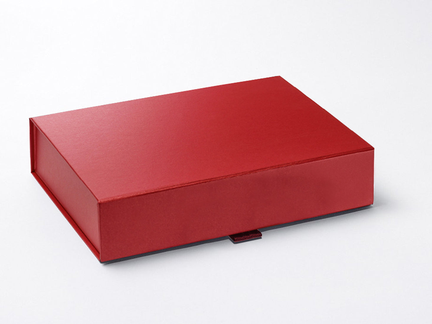 A4 Shallow Red Pearl Folding Gift Box with magnetic closure