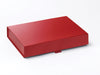 A5 Shallow Red Pearl Folding Gift Box with Magnetic Snap Shut Closure