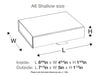 Red A6 Shallow Gift Box Assembled Size in Inches