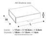 Red A6 Shallow Gift Box Assembled Size in Centimeters