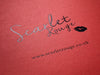 Custom Printed Black Foil Logo onto Lid of Red Gift Box