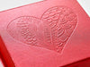Red folding Gift Box with Custom Debossed Logo to Lid from Foldabox