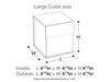 Red Large Cube Gift Box Assembled Size in Inches