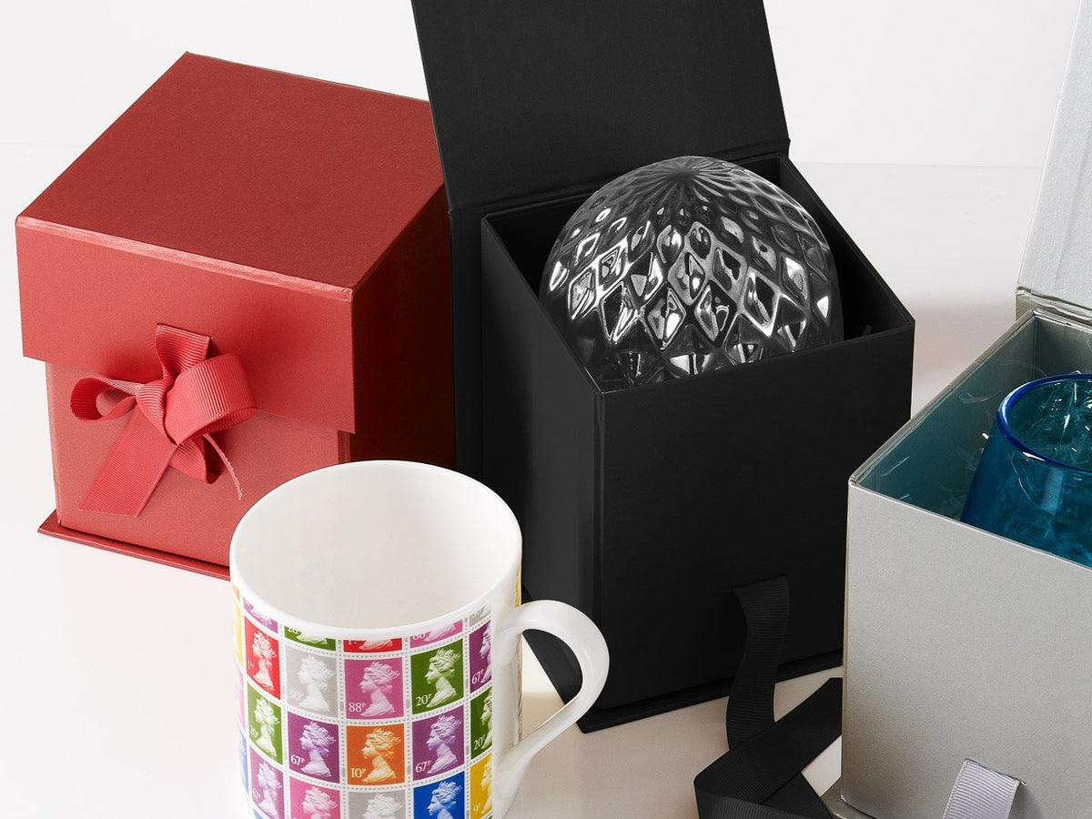 Red Pearl Large Cube Gift Box for Candle Packaging and Ceramics Packaging