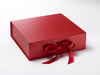 Large Red Gift Boxes with Magnetic Closure and Ribbon