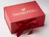 Red Gift Box with Custom Gold Foil Printed Logo
