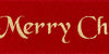 Red Merry Christmas Recycled Satin Ribbon with Gold Foil Text