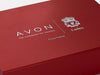 Luxury Red Folding Gift Box with Custom Printed White Logo to Lid