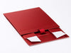 Red A4 Deep Gift Box Sample Supplied Flat with Ribbon