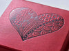Red Folding Gift Box with Custom Printed Black Foil Logo to Lid