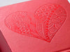 Red Folding Gift Box with Red Tone on Tone Foil Logo