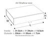 Rose Gold A4 Shallow Gift Box Assembled Size in Centimeters