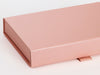 Rose Gold A5 Shallow Gift Box Ribbon Tab Detail