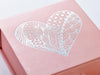 Rose Gold Gift Box with Custom Printed Silver Foil Logo